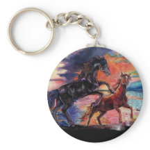 Eindeloze Sky Waterverf Horses