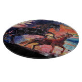 Eindeloze Sky Waterverf Horses Snijplank (Hoek)