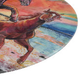 Eindeloze Sky Waterverf Horses Snijplank (Hoek)