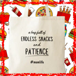 Eindeloze Snacks Moederleven Grappig Moedersdag Ca Tote Bag