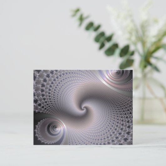 eindeloze spiralen - fractale kunst briefkaart (Staand voorkant)