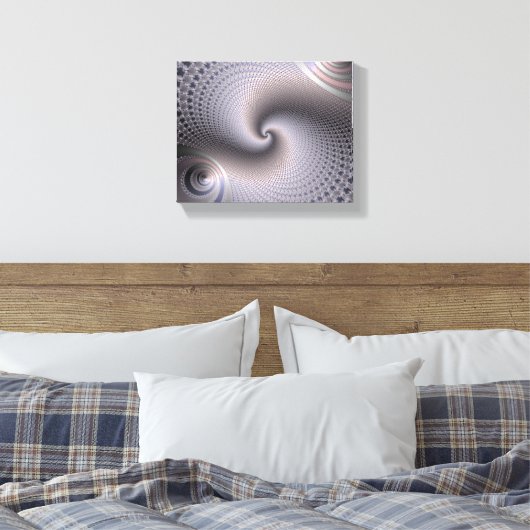 eindeloze spiralen - fractale kunst canvas afdruk (Insitu (Slaapkamer))