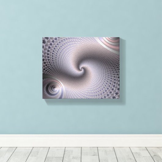 eindeloze spiralen - fractale kunst canvas afdruk (Insitu (Houten vloer))