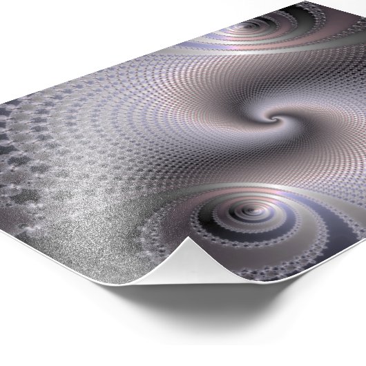 eindeloze spiralen - fractale kunst foto afdruk (Hoek)