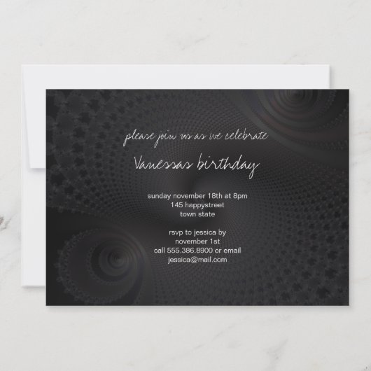 eindeloze spiralen - fractale kunst kaart (Achterkant)