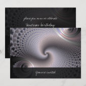 eindeloze spiralen - fractale kunst kaart (Voorkant / Achterkant)