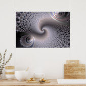 eindeloze spiralen - fractale kunst poster (Keuken)