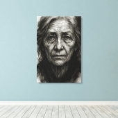 Eindeloze stilte - Rimpelende Waarheid Canvas Prin (Insitu (Houten vloer))