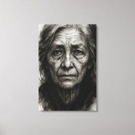 Eindeloze stilte - Rimpelende Waarheid Canvas Prin Afdruk