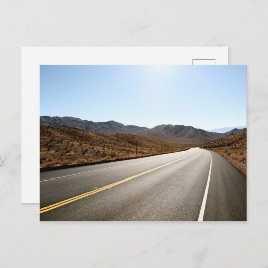 eindeloze straat | Woestijnberg Briefkaart (Voorkant / Achterkant)