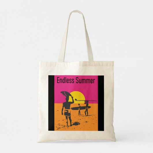 Eindeloze Summer Surf Pullover Hoodie Tote Bag (Achterkant)