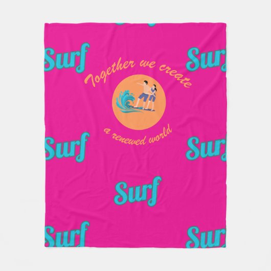 Eindeloze Surf Fleece Deken (Voorkant)