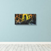 Eindeloze trap van geheugen Uitgerekt Canvas Print (Insitu (Houten vloer))