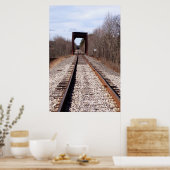 Eindeloze treinstracks poster (Keuken)