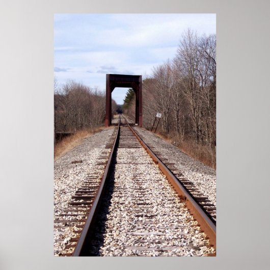 Eindeloze treinstracks poster (Voorkant)