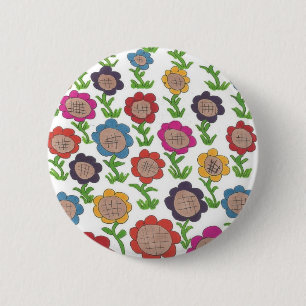Eindeloze tuinschilderkunst ronde button 5,7 cm