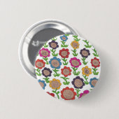 Eindeloze tuinschilderkunst ronde button 5,7 cm (Voorkant /achterkant)
