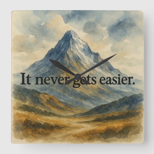 Eindeloze uitdaging vierkante klok (Voorkant)