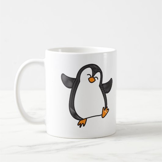 eindeloze vakantie pinguïn grappig cadeau koffiemok (Links)
