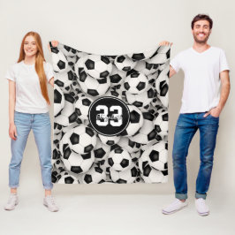 eindeloze voetballen fleece deken