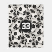 eindeloze voetballen fleece deken (Voorkant)