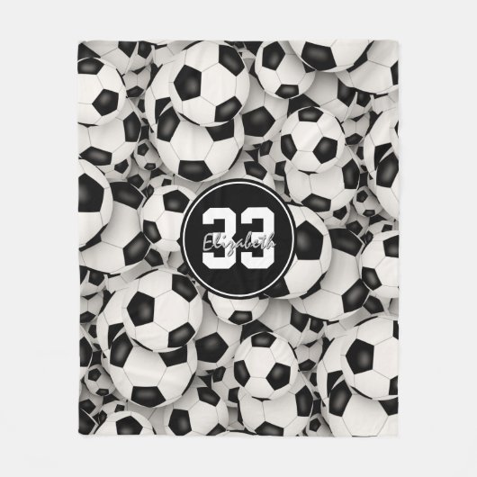 eindeloze voetballen fleece deken (Voorkant)