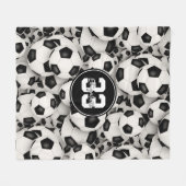 eindeloze voetballen fleece deken (Voorkant (Horizontaal))