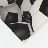 eindeloze voetballen fleece deken (Hoek)