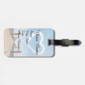 Eindeloze Weg-hartlijnvormige cloud Bagagelabel (Achterkant horizontaal)