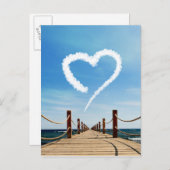 Eindeloze Weg-hartlijnvormige cloud Briefkaart (Voorkant / Achterkant)