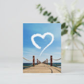 Eindeloze Weg-hartlijnvormige cloud Briefkaart (Staand voorkant)