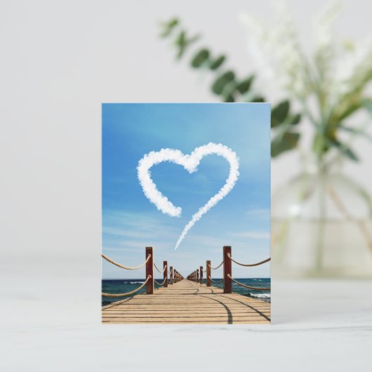 Eindeloze Weg-hartlijnvormige cloud Briefkaart (Staand voorkant)