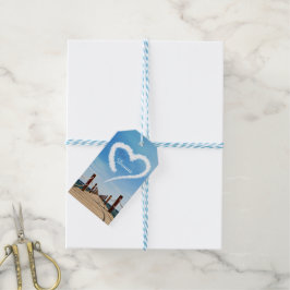 Eindeloze Weg-hartlijnvormige cloud Cadeaulabel