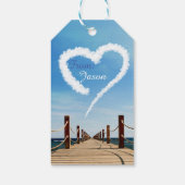 Eindeloze Weg-hartlijnvormige cloud Cadeaulabel (Achterkant)