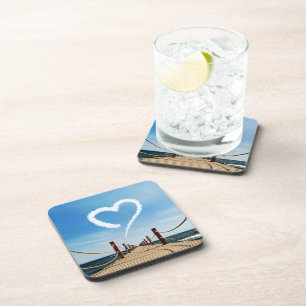 Eindeloze Weg-hartlijnvormige cloud Drankjes Onderzetter