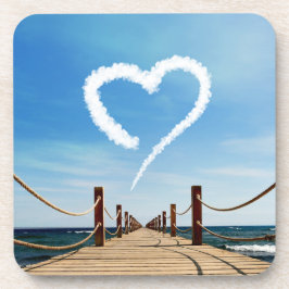 Eindeloze Weg-hartlijnvormige cloud Drankjes Onderzetter