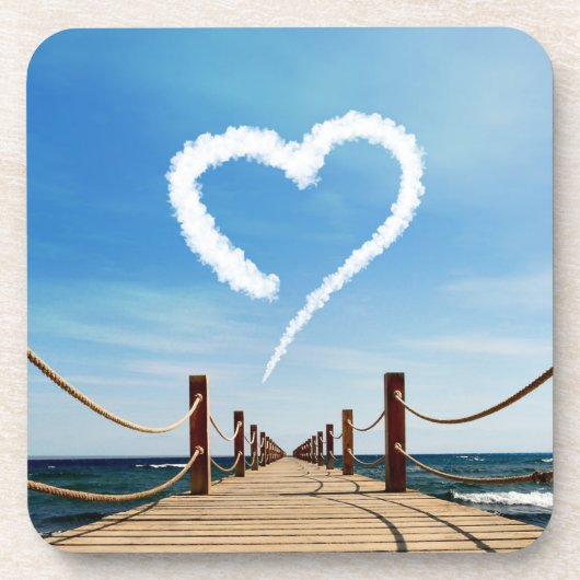 Eindeloze Weg-hartlijnvormige cloud Drankjes Onderzetter (Voorkant)