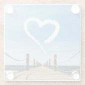 Eindeloze Weg-hartlijnvormige cloud Glazen Onderzetter (Achterkant)