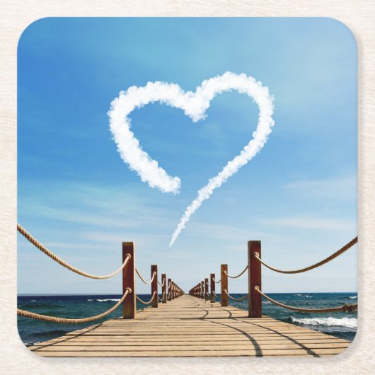 Eindeloze Weg-hartlijnvormige cloud Kartonnen Onderzetters (Voorkant)