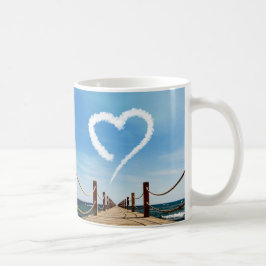Eindeloze Weg-hartlijnvormige cloud Koffiemok