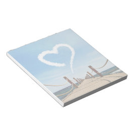 Eindeloze Weg-hartlijnvormige cloud Notitieblok