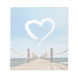 Eindeloze Weg-hartlijnvormige cloud Notitieblok