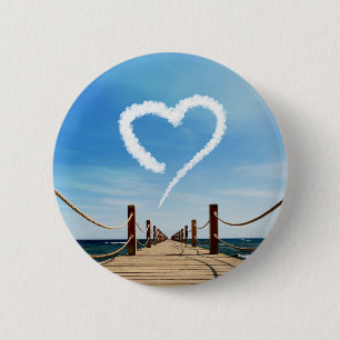 Eindeloze Weg-hartlijnvormige cloud Ronde Button 5,7 Cm