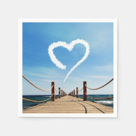 Eindeloze Weg-hartlijnvormige cloud Servetten