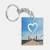 Eindeloze Weg-hartlijnvormige cloud Sleutelhanger (Voorkant Links)