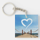 Eindeloze Weg-hartlijnvormige cloud Sleutelhanger (Voorkant)