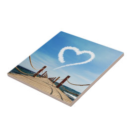 Eindeloze Weg-hartlijnvormige cloud Tegeltje