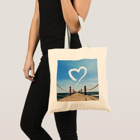 Eindeloze Weg-hartlijnvormige cloud Tote Bag (Voorkant (product))