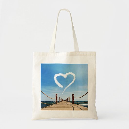 Eindeloze Weg-hartlijnvormige cloud Tote Bag (Voorkant)