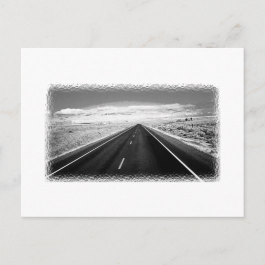 eindeloze wegpostkaart briefkaart (Voorkant)